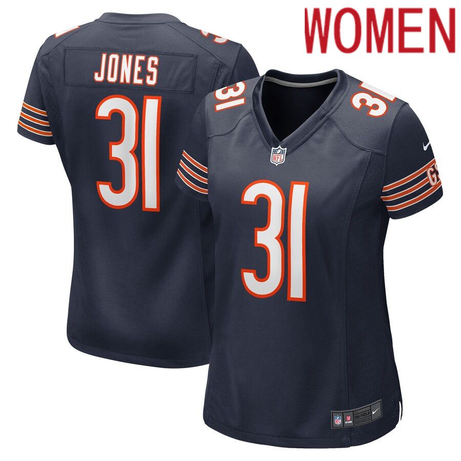 Women Chicago Bears 31 Jaylon Jones Nike Navy Game Player NFL Jersey